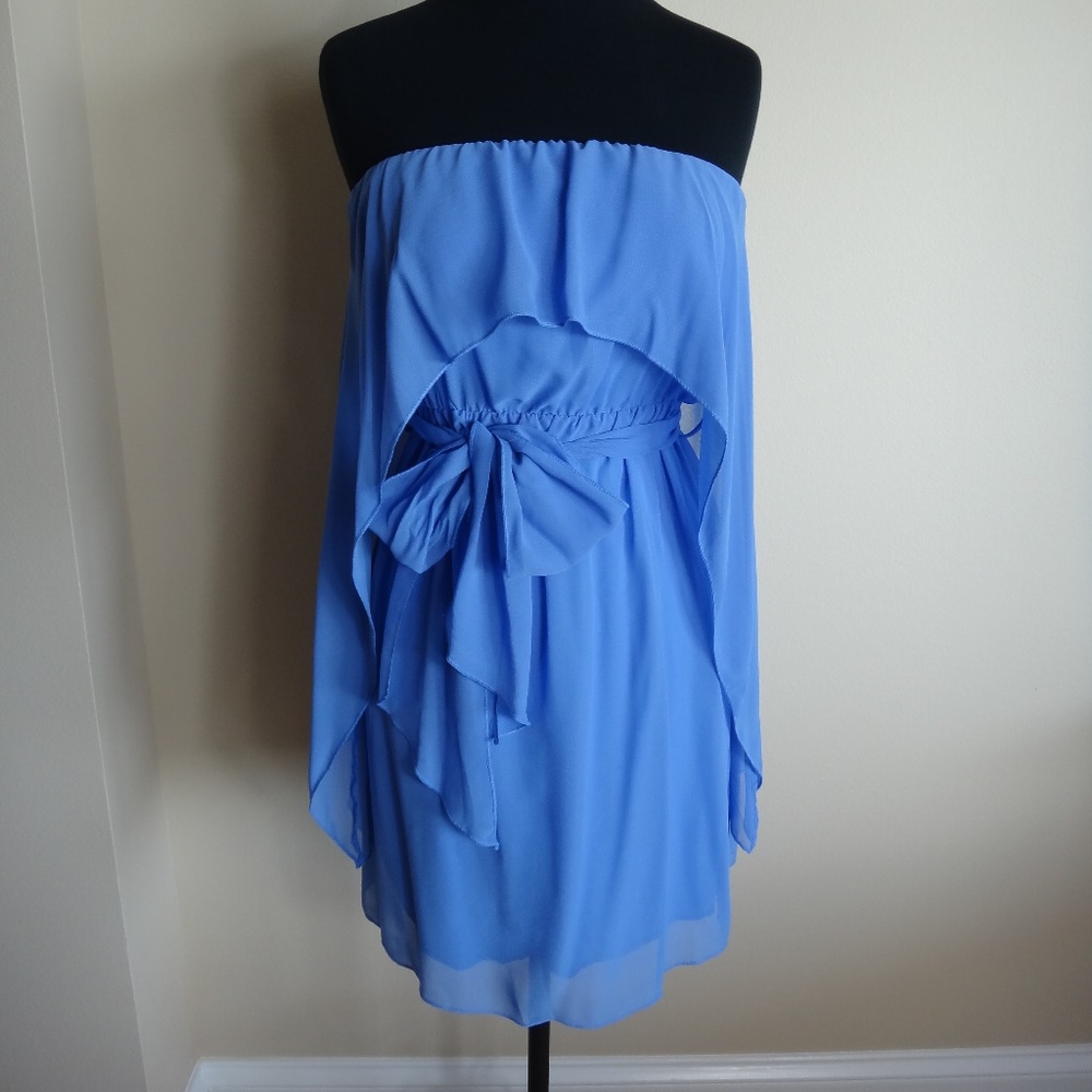 MAKE AN OFFER - Periwinkle Strapless Dress